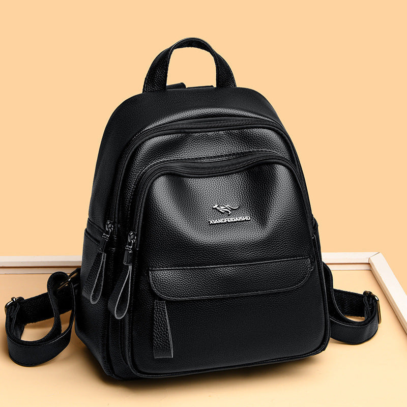 Attractive Women's Slouchy Soft Leather Mom Backpacks