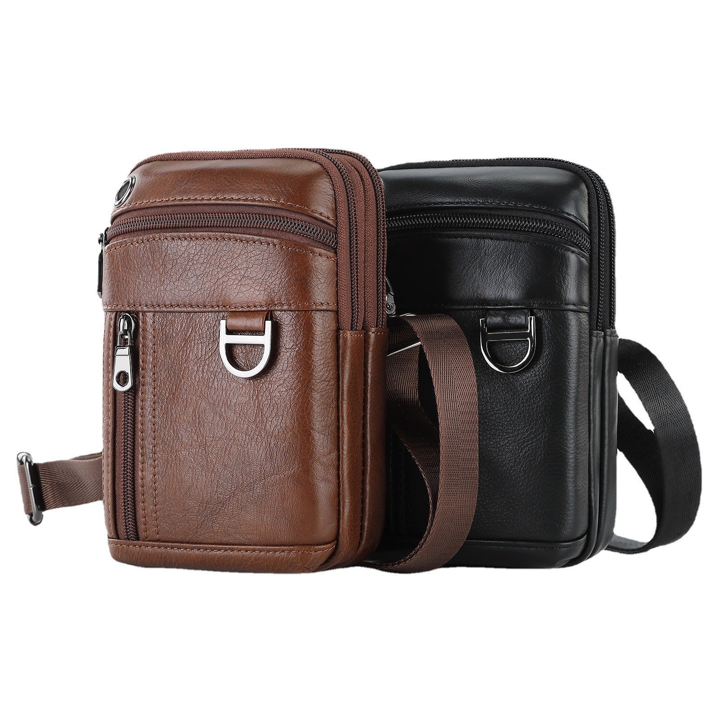Men's Unique First Layer Cowhide Waterproof Men's Waist Packs