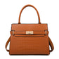 Trendy Fashion Crocodile Pattern Kelly Western Bags