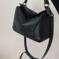 Women's Genuine Leather Portable Stitching Soft Pillow Bags