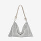 Attractive Women's Rhinestone Underarm Pink Clutch Shoulder Bags