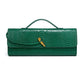 Crocodile Pattern Snake Clutch File Horizontal Crossbody Bags