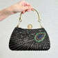 Handmade Hand-held Retro Dress Garment Peacock Feather Evening Bags