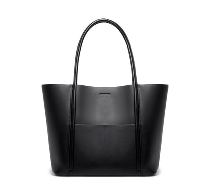 Women's Simple First Layer Cowhide Trendy Large Capacity Shoulder Bags