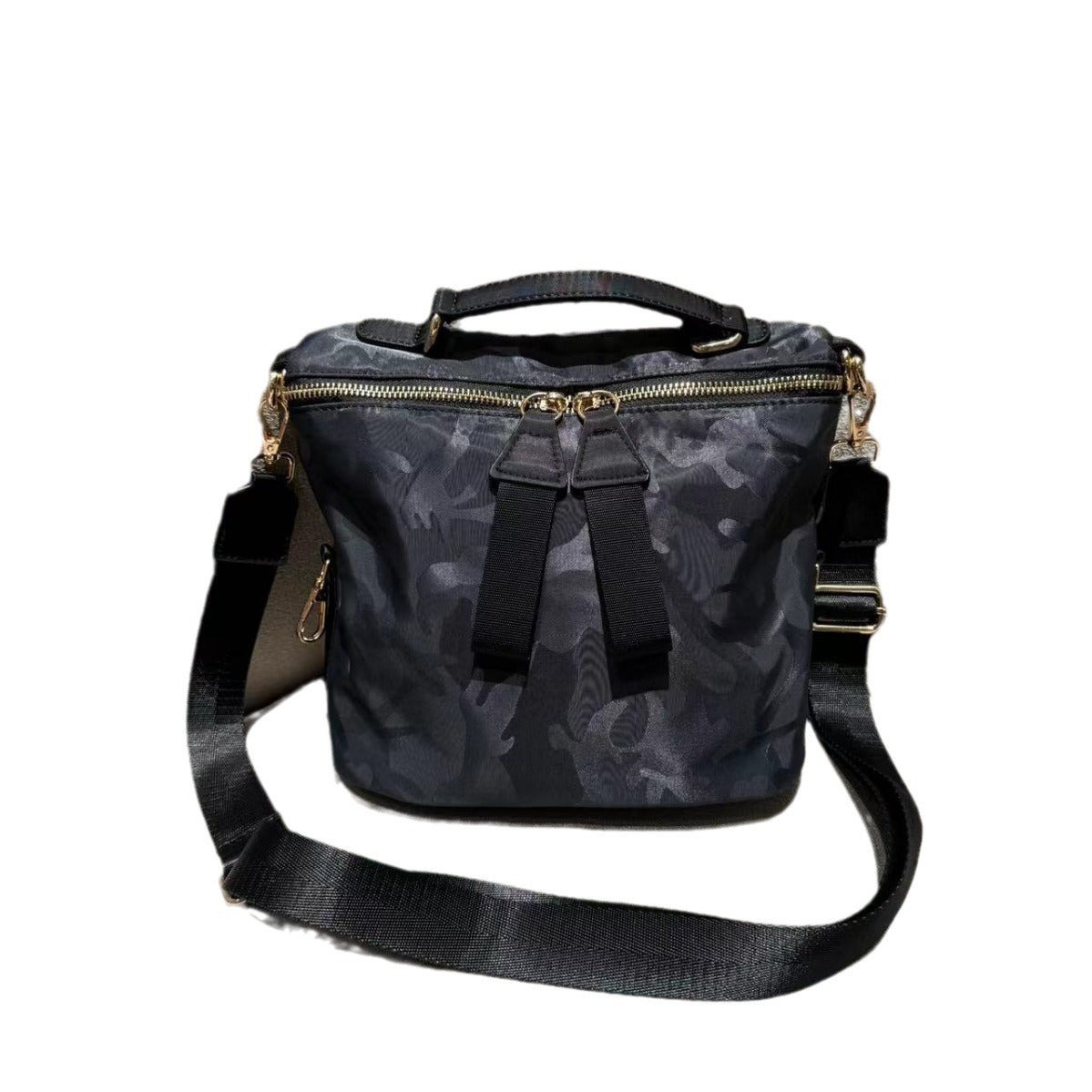 Medium Saddle Nylon Cloth Fashion Camouflage Crossbody Bags
