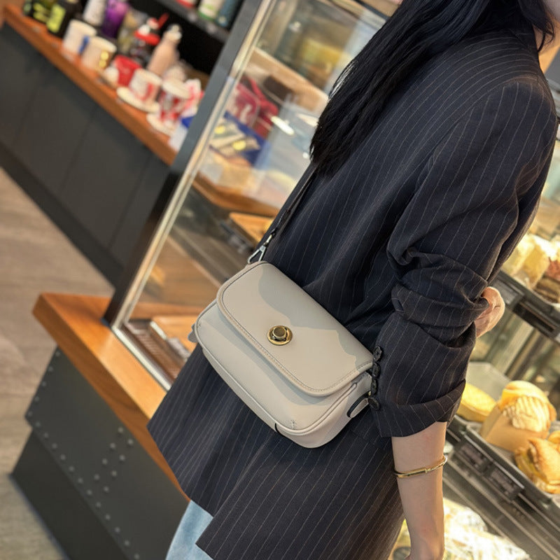 Women's Genuine Leather Golden Underarm Fashion Shoulder Bags