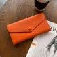 Women's Leather Long Simple First Layer Cowhide Multiple Ladies Wallets