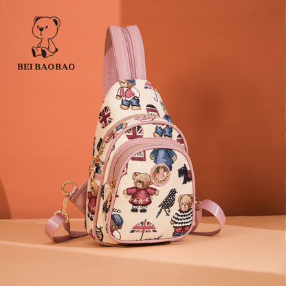Women's Slouchy Source Design Cartoon Bear Waist Packs