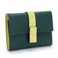 Women's Contrast Color First Layer Cowhide Hand-held Ladies Wallets