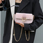 Women's Popular Pink Rhombus Chain Baguette Underarm Simple Crossbody Bags