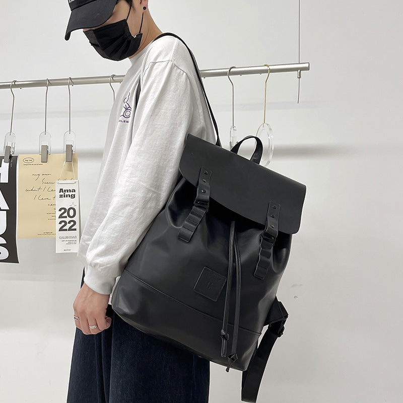 Men's Solid Color Fashion Large Capacity Retro Backpacks