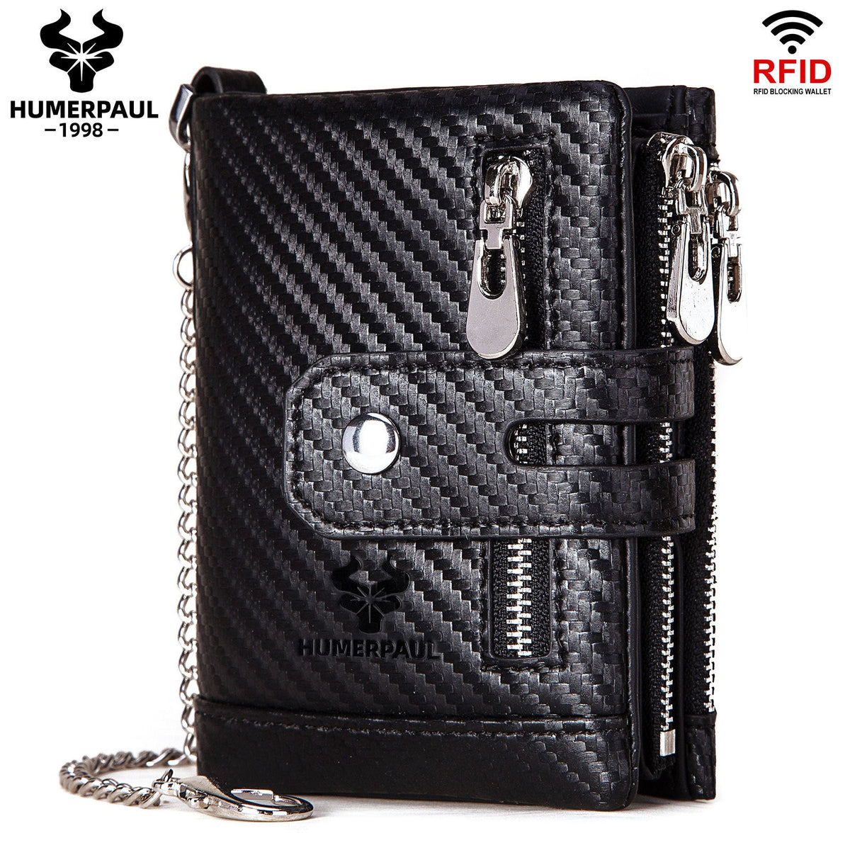 Men's Paul First Layer Cowhide Multiple Slots Genuine Leather Men's Wallets