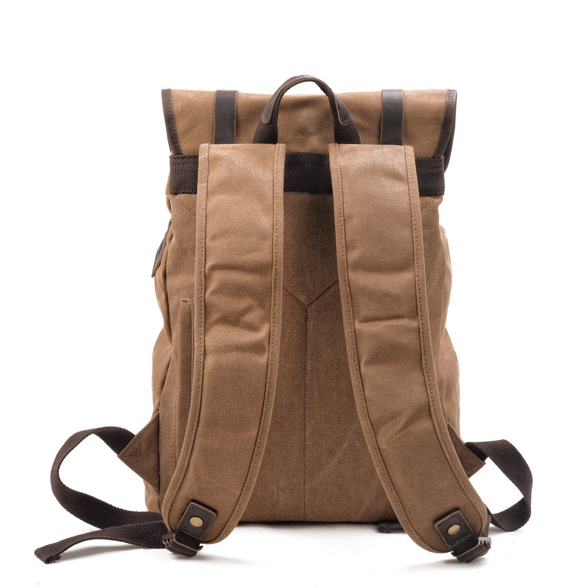 Men's Large Capacity Canvas Waterproof Drawstring Hiking Backpacks