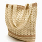 Women's Summer Beach Contrast Color Stripes Woven Shoulder Bags