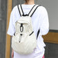 Women's Artistic Nylon Fashionable Pleated Contrast Color Backpacks