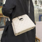 Women's Genuine Leather Large Capacity Fashion Diamond Crossbody Bags