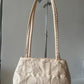 Thailand Trendy Lady Design Satin Letter Embroidery Shoulder Bags