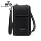 Women's Leather Vertical Cowhide Change Cell Shoulder Bags
