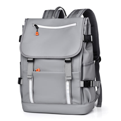 Men's High College Safety Reflective Strip Large Capacity Backpacks