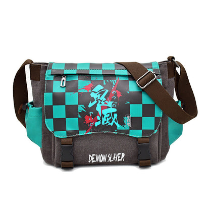 No Cartoon Animation Leisure Korean Style Men's Messenger Bags