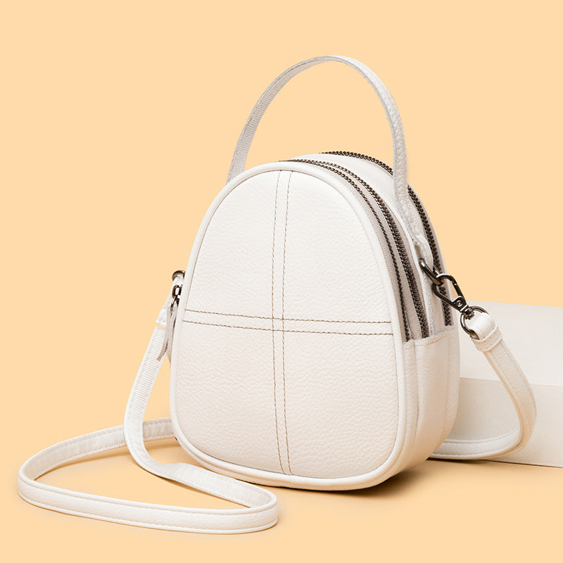 Women's Genuine Leather Fashion Trend Textured First Shoulder Bags