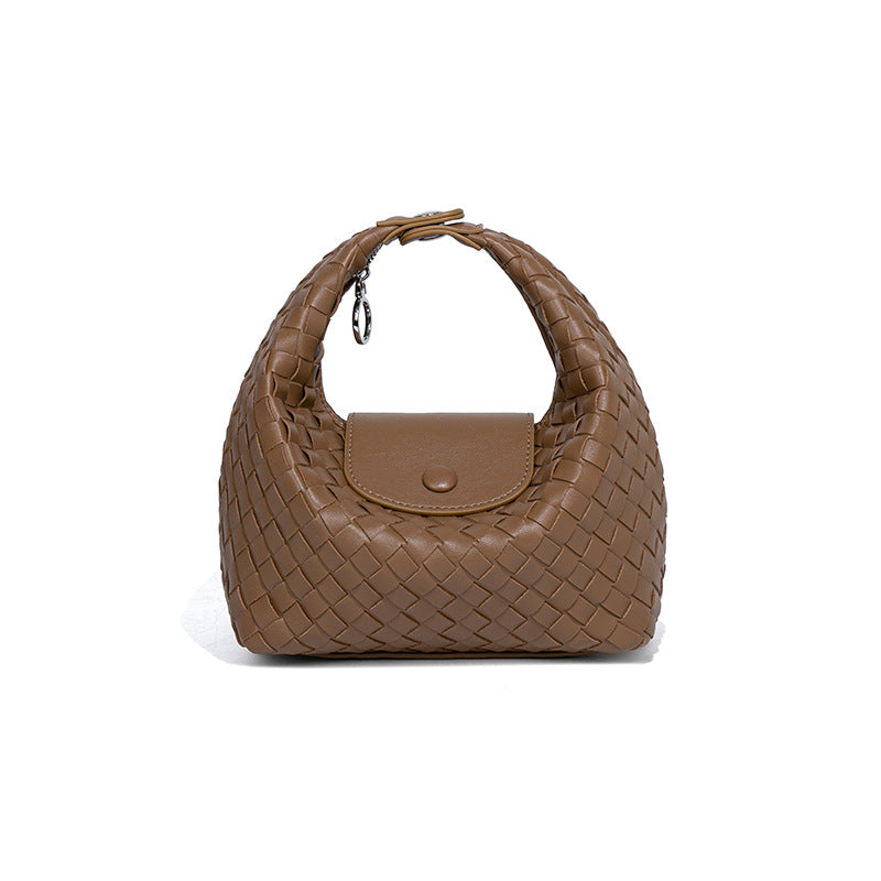 Women's Dragon Inlaid Woven Portable Selenodont Dumpling Armpit Bags