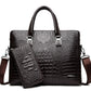 Men's Fashion Alligator Print Document Computer Gift Men's Handbags