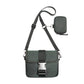 Men's Trendy Black Two-piece Leisure Mini Nylon Men's Messenger Bags