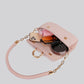 Women's Popular Pink Rhombus Chain Baguette Underarm Simple Crossbody Bags