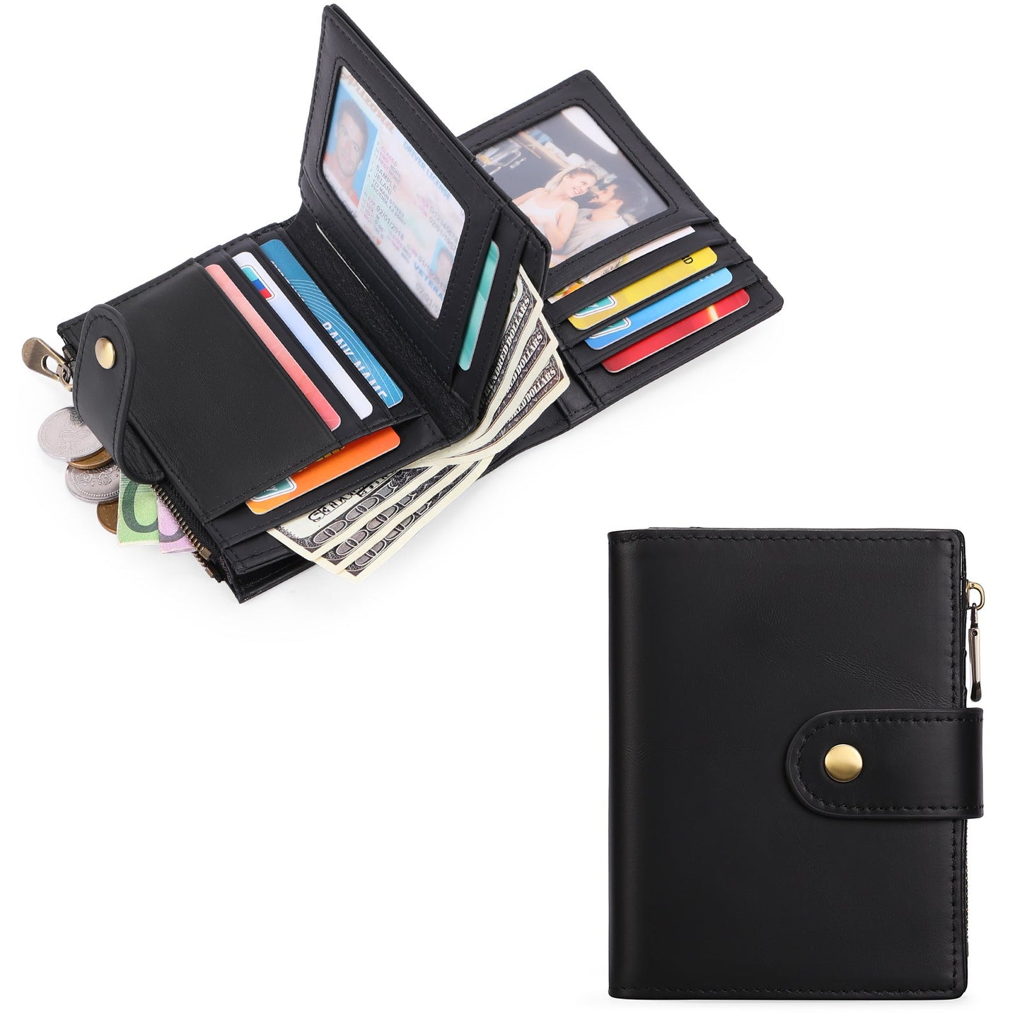 Men's Leather First Layer Cowhide Business Multi Men's Wallets