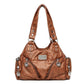 Women's Retro Soft Leather Motorcycle Trendy Quality Crossbody Bags