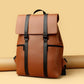 Men's Commuter Leather Waterproof Large Capacity Decompression Backpacks