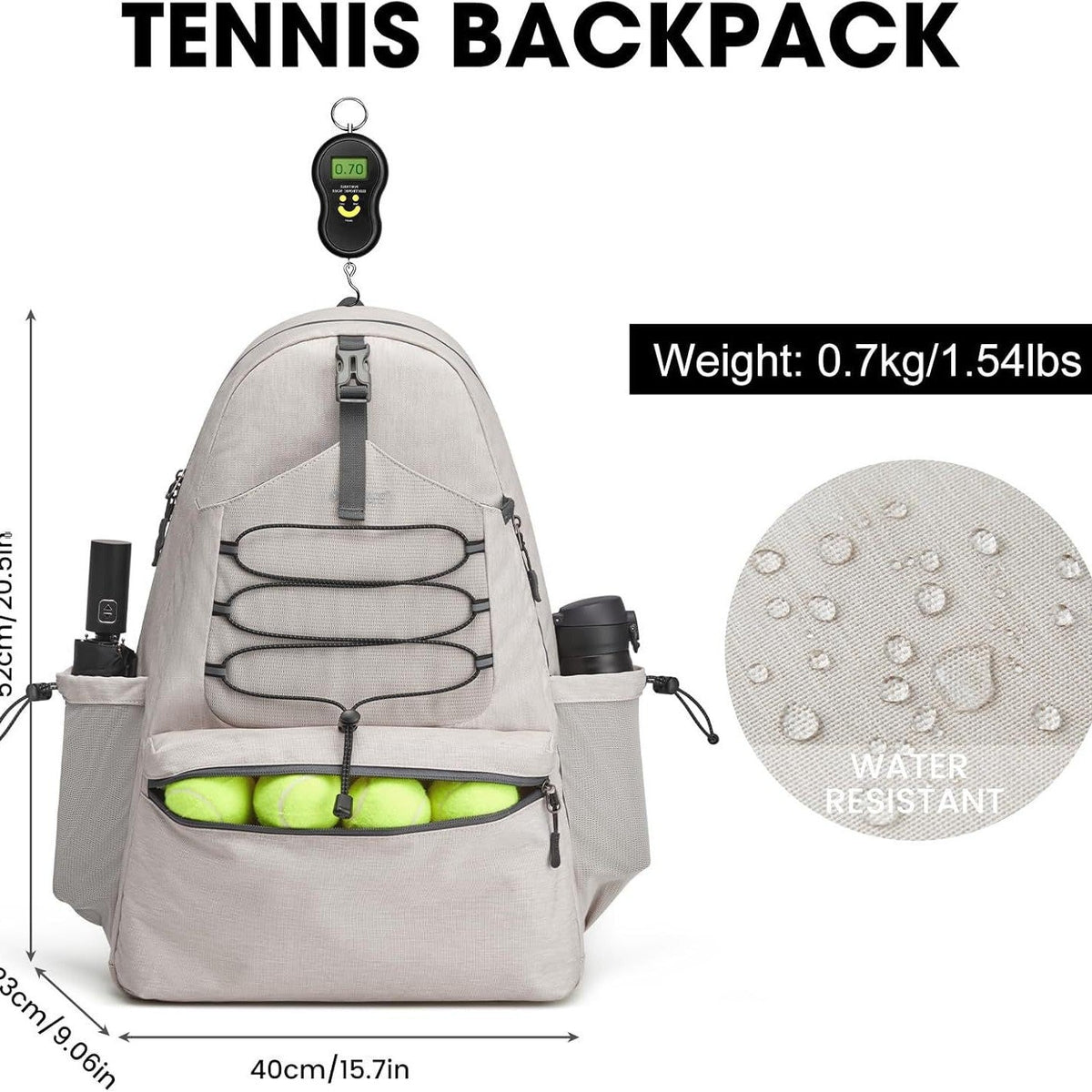 Women's & Men's & Tennis Large Pick Ball Can Hold Sports Backpacks