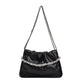 Women's Retro Advanced Texture Underarm Simple Pleated Small Square Bags