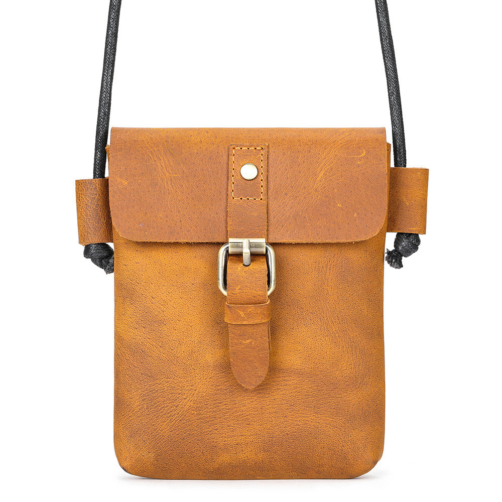 Men's Genuine Leather Mobile Mini First Layer Men's Messenger Bags