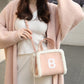 Women's Live Lamb Real Wool Down Portable Handbags