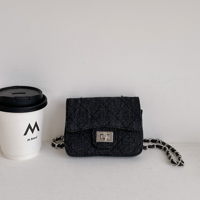 Women's High-grade Denim Chain Minority Fashion Mini Style Crossbody Bags