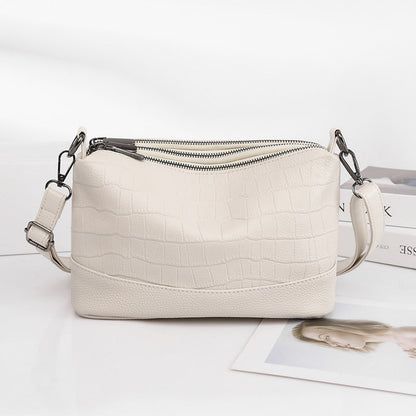 Women's Large Capacity Fashionable Soft Top Layer Crossbody Bags