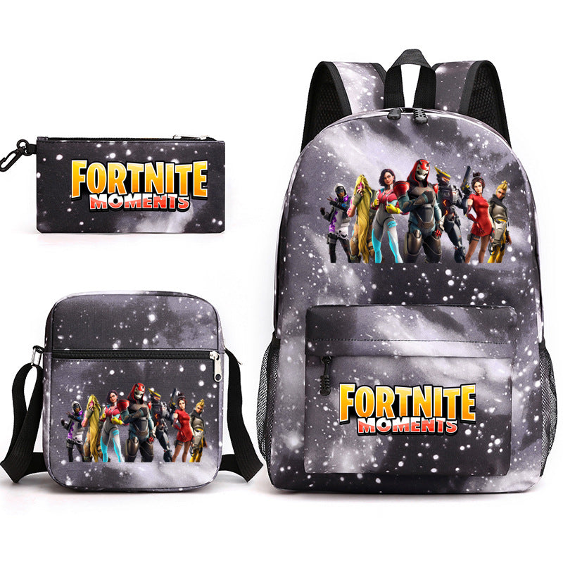 Durable Leo Massey Peripheral Printed Pencil Middle School Students' Schoolbags