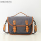 Women's Simple Canvas With Genuine Leather Daily Crossbody Bags
