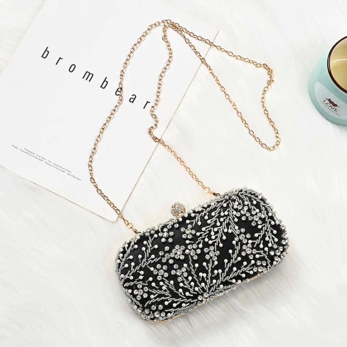Diamond Pearl Handmade Beaded Light Luxury Handbags