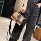 Women's Leather Saddle Dumpling Tide Plaid Shoulder Bags