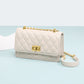 Women's Genuine Leather Chain Fashion Rhombus Cowhide Crossbody Bags