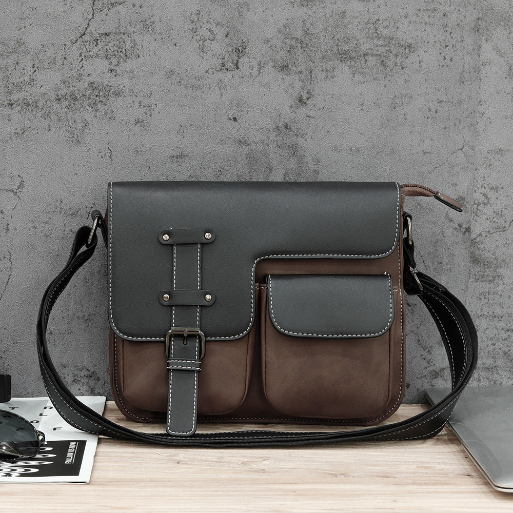 Men's Charming Frosted Leather Business Retro Men's Handbags