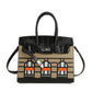 Women's Classic Contrast Color House Portable Shoulder Bags