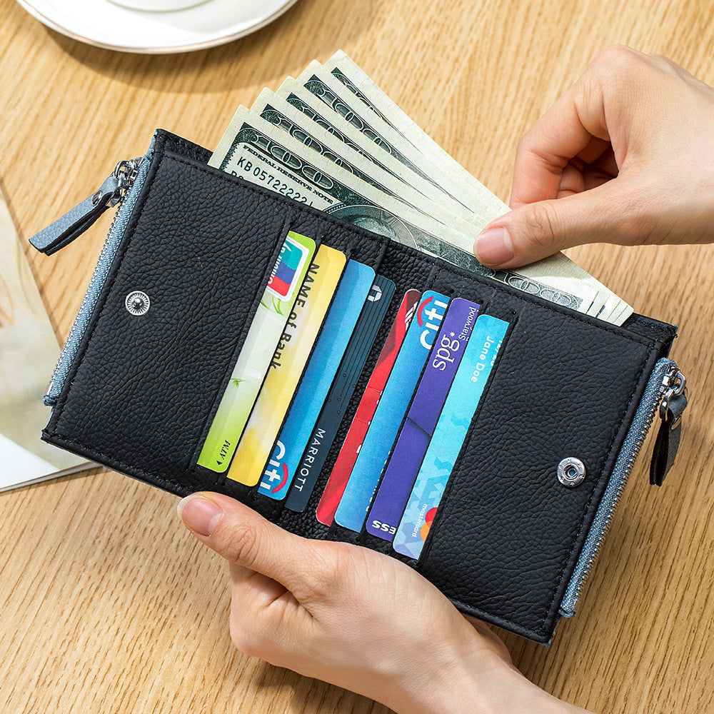 Women's & Men's & Leather Short Large Capacity Fashion Ladies Wallets