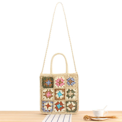Women's Bohemian Style Woven Handmade Crochet Stitching Crossbody Bags