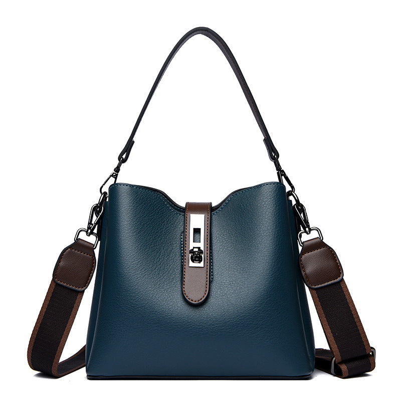 Women's Genuine Leather Fashion Mom Simple Strap Shoulder Bags