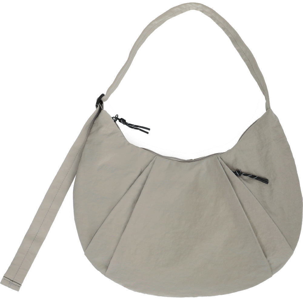 Women's & Men's Solid Color Simple Cycling Style Nylon Crossbody Bags