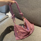 Attractive Women's Rhinestone Underarm Pink Clutch Shoulder Bags